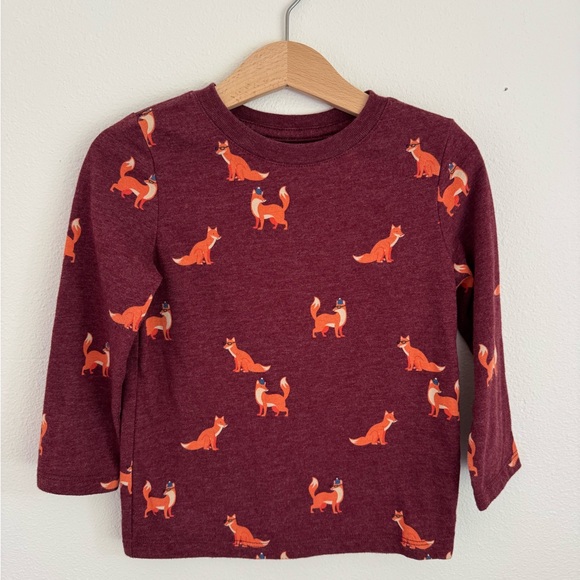 Set of 2 Cat & Jack Shirts, size 3T. Butterfly shirt and Fox Shirt - Picture 5 of 7